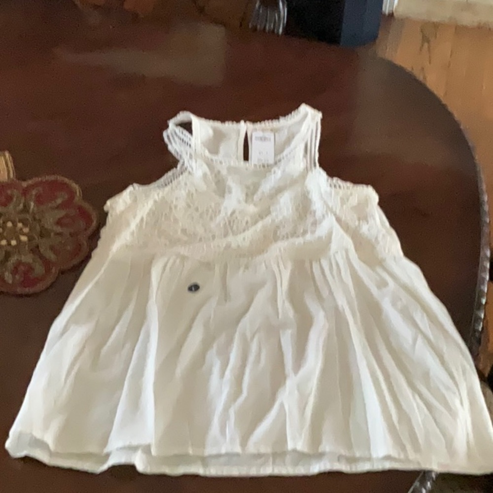 Hollister size large, delicate tank top, and cream new with tags